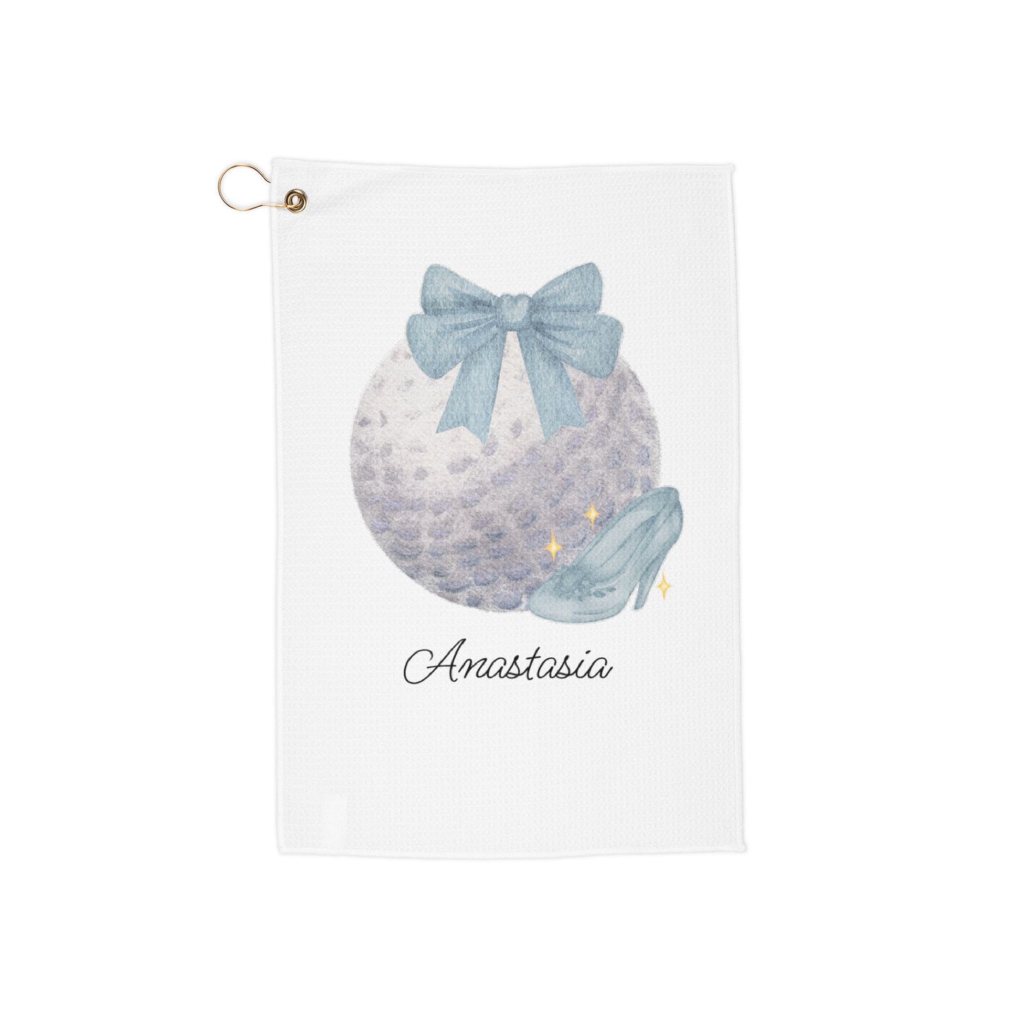 Glass Slipper Princess Personalized Golf Towel