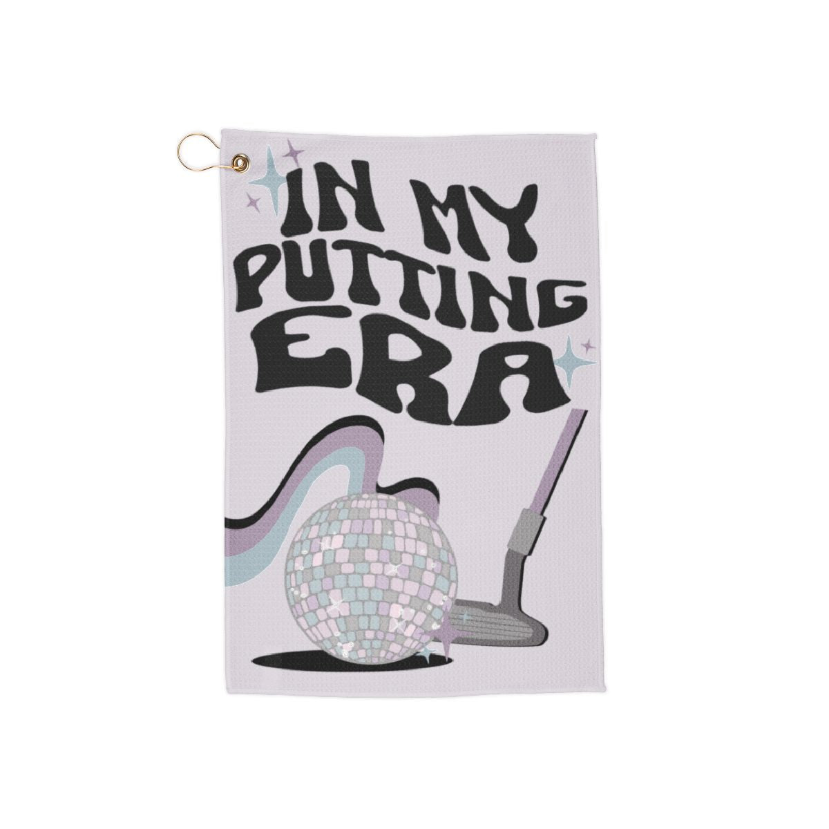 In My Putting Era Purple Golf Towel