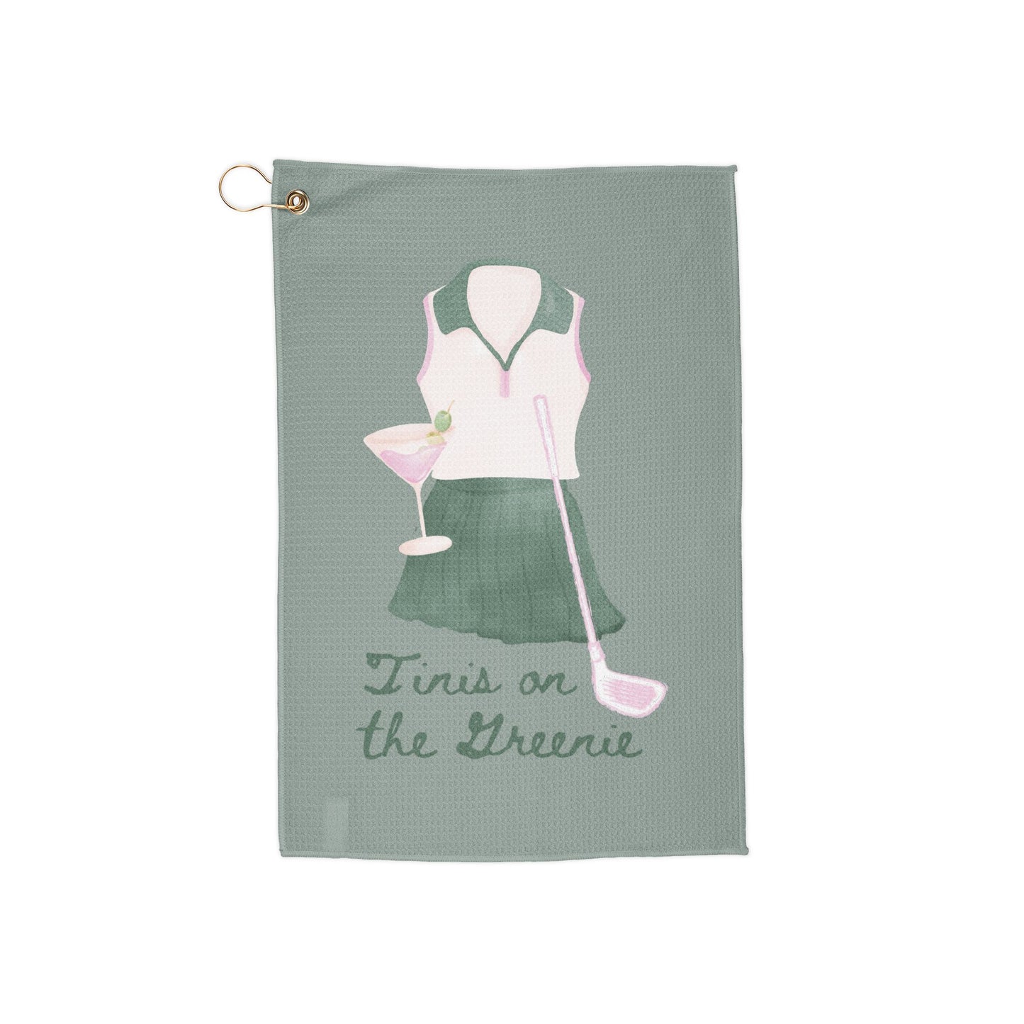Martinis on the Greenie Golf Towel