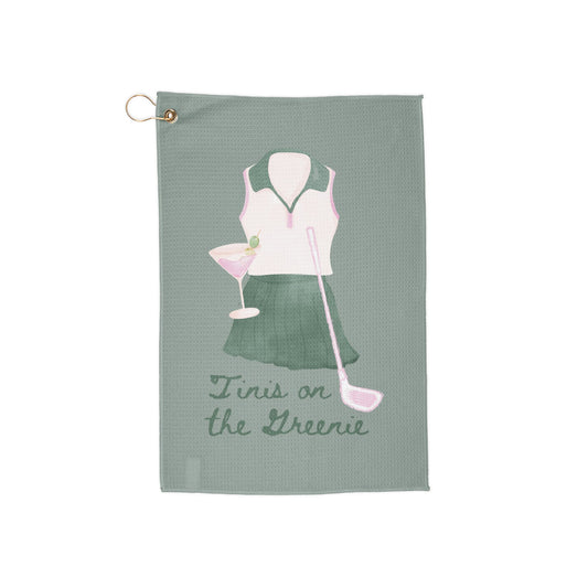 Martinis on the Greenie Golf Towel