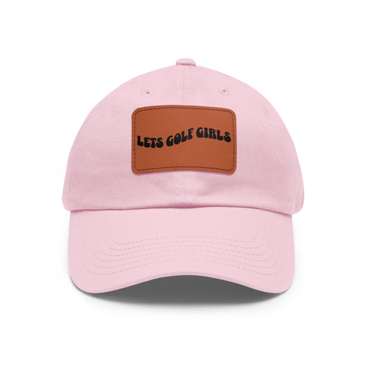 Let's Golf Girls Leather Patch Hat