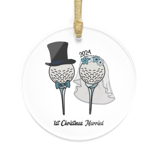 Our First Christmas Married Acrylic Ornament