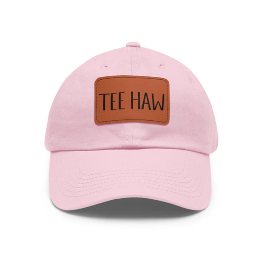 Tee Haw Leather Patch Golf Hat