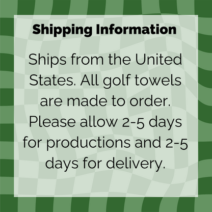 Spilling the Tee Golf Towel
