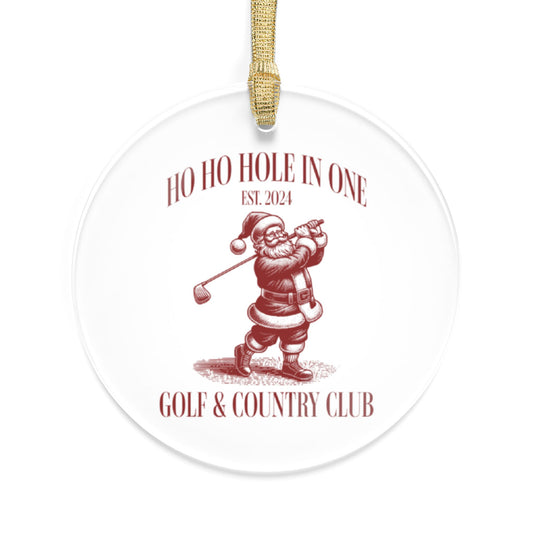 Ho Ho Hole in One Social Club Acrylic Ornament