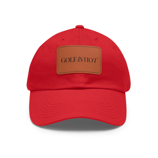 Golf Is Hot Leather Patch Hat