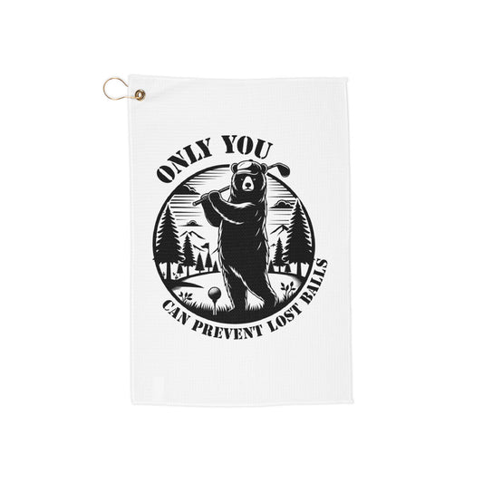 Funny Bear Golf Towel