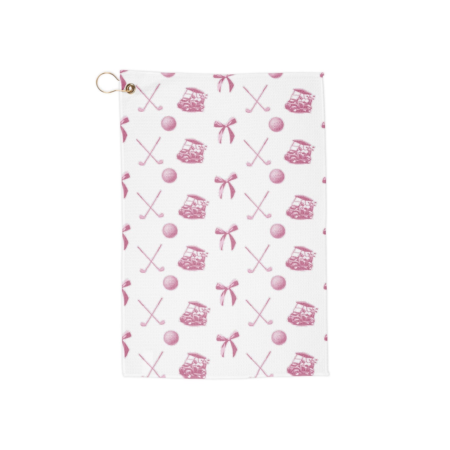 Pink Bow Golf Towel