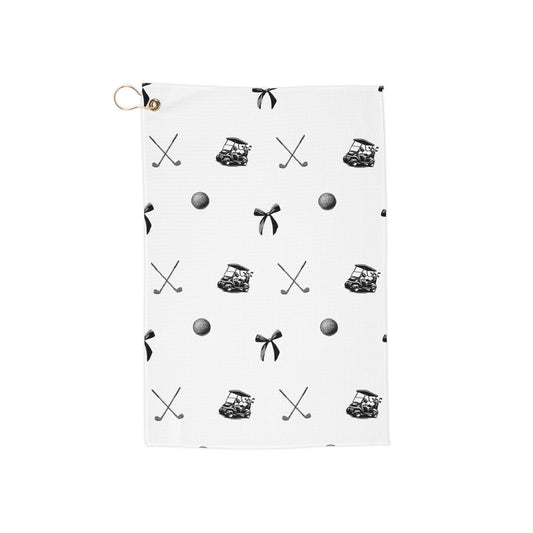 Black Bow Golf Towel