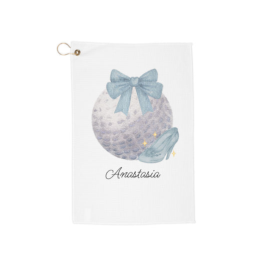 Glass Slipper Princess Personalized Golf Towel