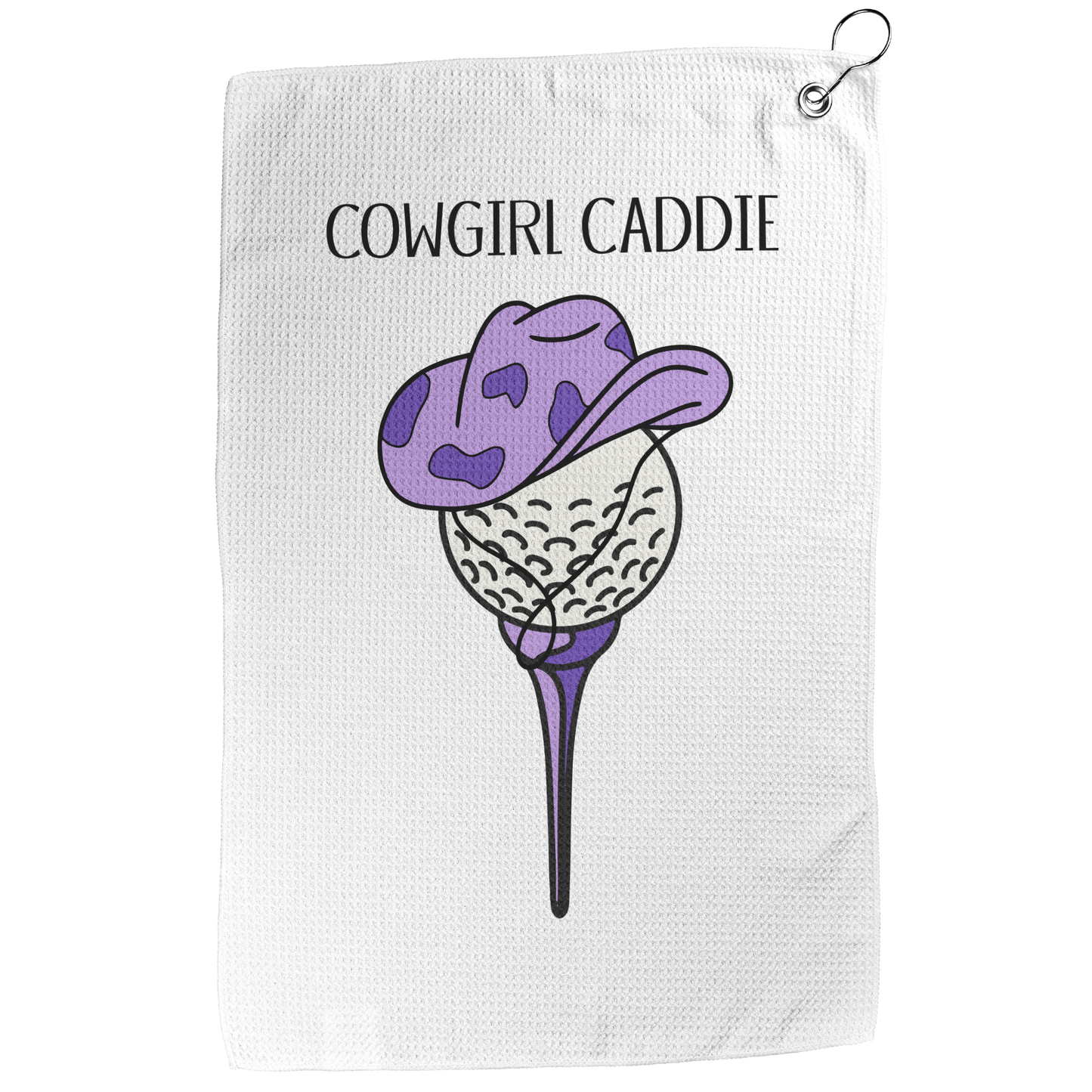 Cowgirl Caddie Purple Golf Ball Towel