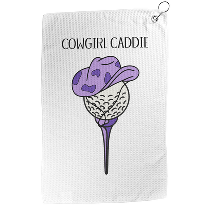 Cowgirl Caddie Purple Golf Ball Towel