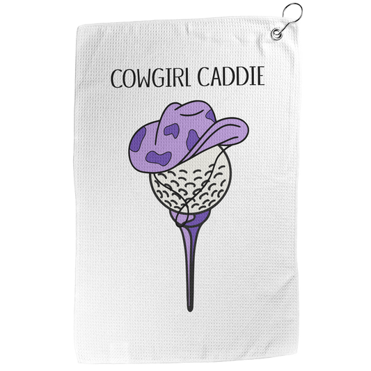 Cowgirl Caddie Purple Golf Ball Towel