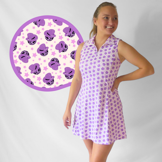 Purple Disco Cowgirl Golf Dress