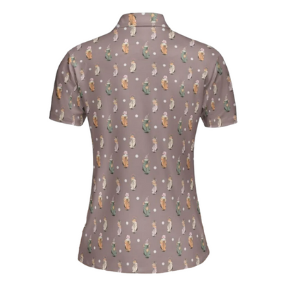 Floral Golf Bag Women's Polo