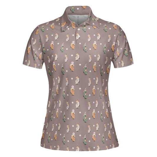 Floral Golf Bag Women's Polo