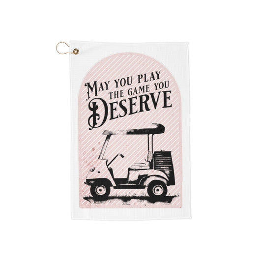 Retro Play the Game you Deserve Golf Towel