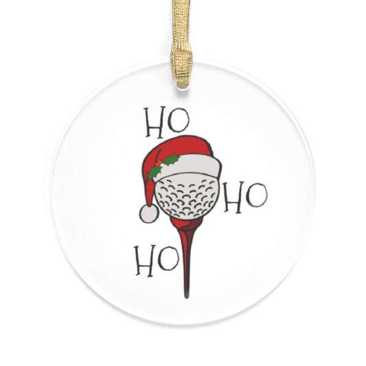 Santa Golf Ball Acrylic Ornament