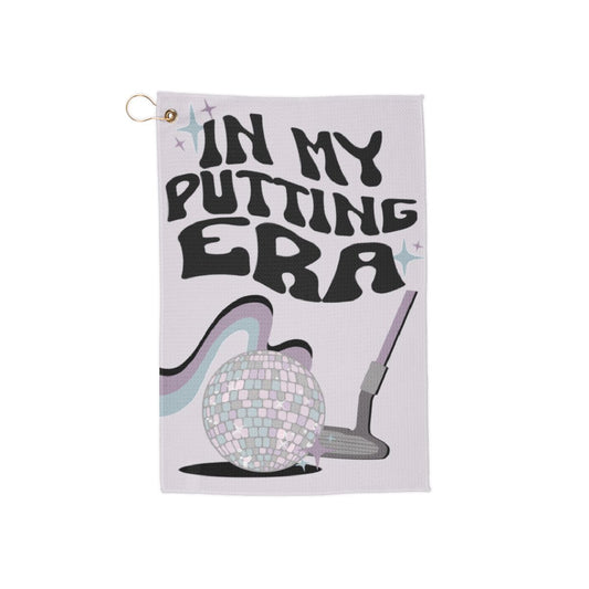 In My Putting Era Purple Golf Towel