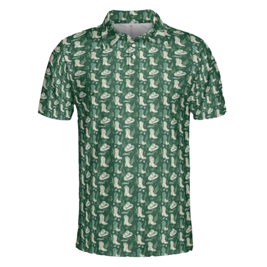 Green Cowboy Men's Polo