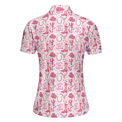 Let's Go Girls Pink Women's Polo