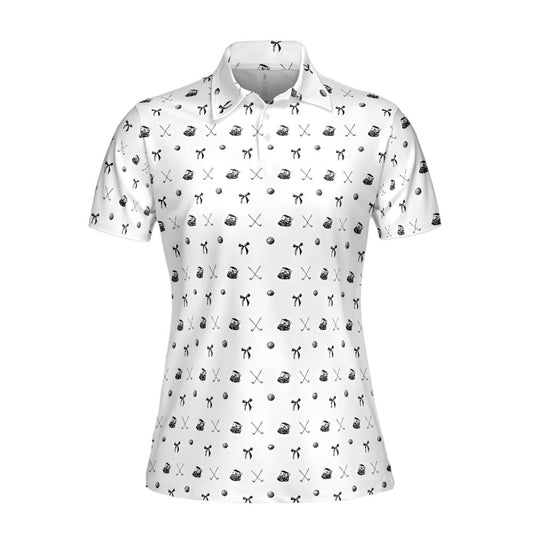 Black Coquette Women's Golf Polo