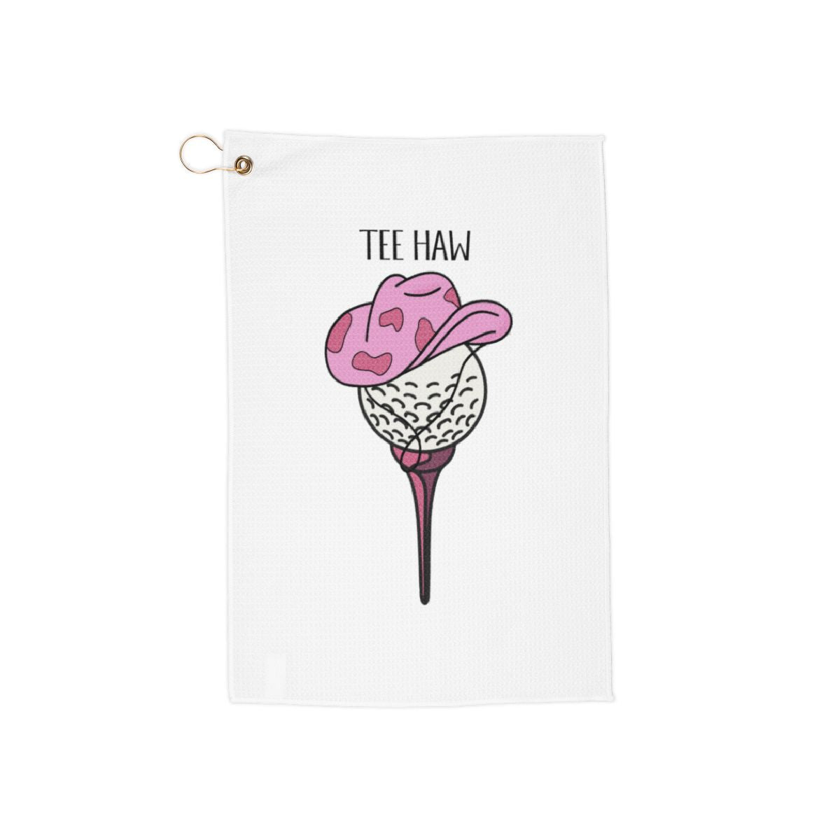 Hot Pink Tee Haw Golf Towel