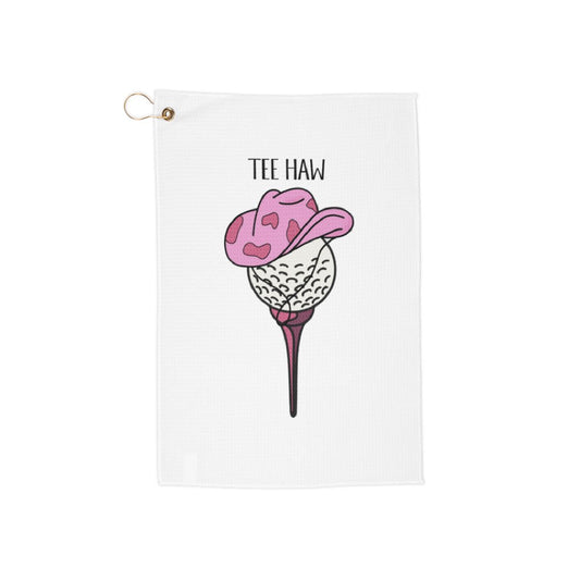 Hot Pink Tee Haw Golf Towel