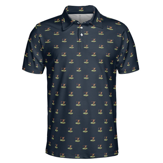 Highland Cow Men's Golf Polo