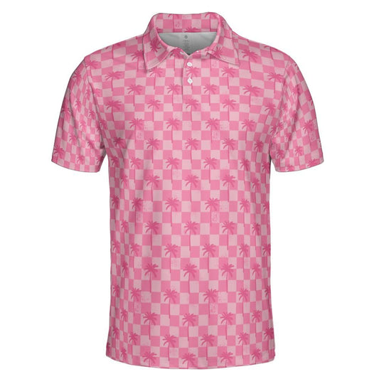 Pink Retro Summer Men's Golf Polo