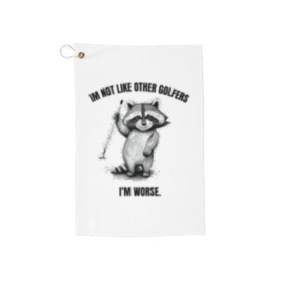 Weirdcore Racoon Golf Towel